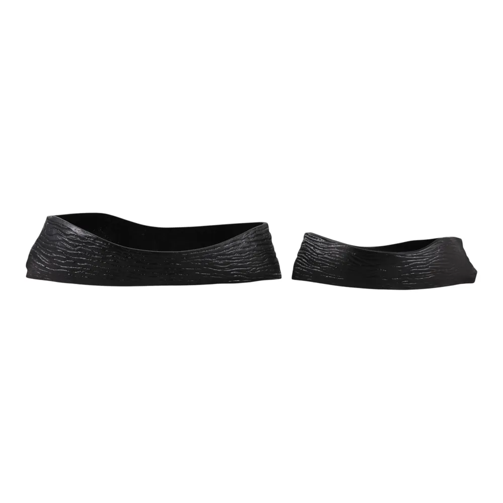 HARTONMILL SET OF 2 BLACK BOWLS 6 (IN)
