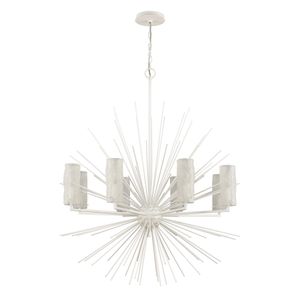 Sea Urchin 34'' Wide 8-Light Chandelier - White Coral 2