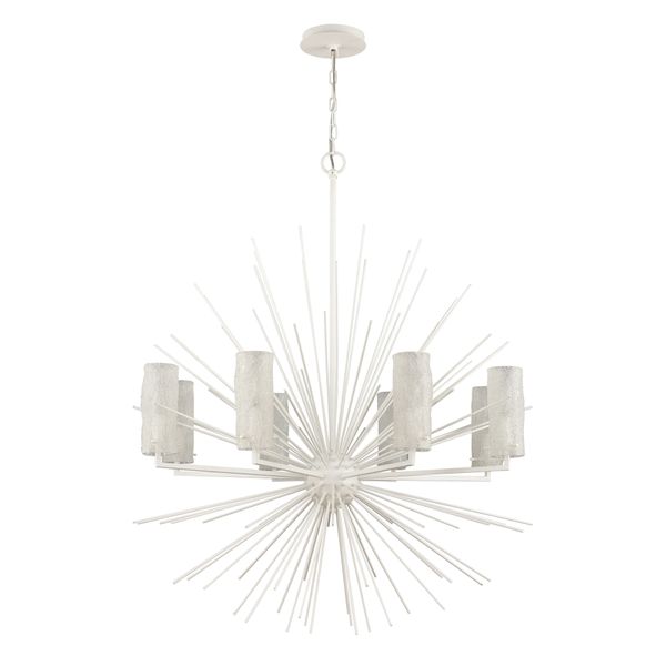 Sea Urchin 34'' Wide 8-Light Chandelier - White Coral