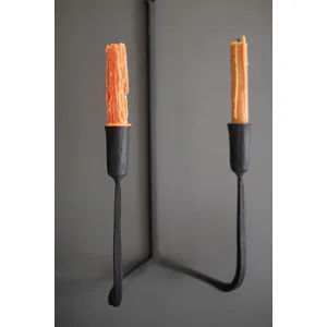 Forged-Iron Double Taper Wall Sconce 2