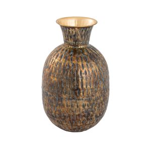 Fowler Vase - Round Patinated Brass 2