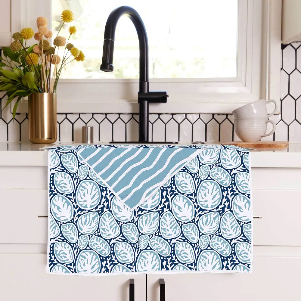 Coral Garden Eco Kitchen Tea Towel