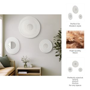DALETON SET OF 3 GRAY MIRRORS 25 (IN) 9