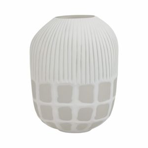 WOODSONWORTH WHITE GLASS VASE 16 (IN) 5