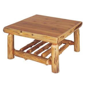 Cedar Log Square Coffee Table - 34-inch - Coffee - Armor 2