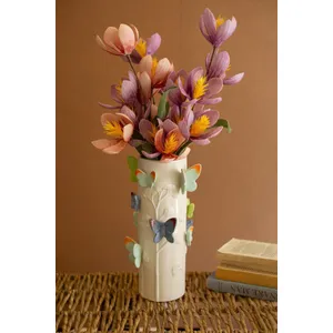 Ceramic Vase with Colorful Butterflies 1