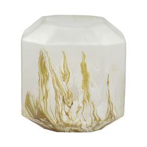RAESTONE IVORY GLASS VASE 10 (IN) 1