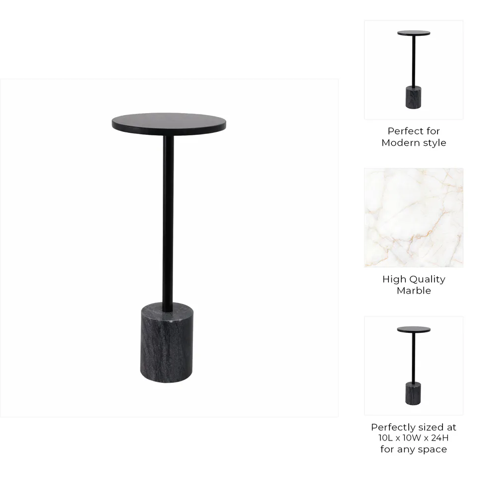ASPENLAND BLACK TABLE 24 (IN)