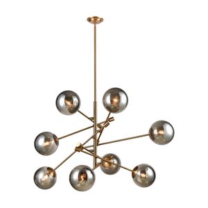 Accelerated Returns 34'' Wide 8-Light Chandelier - Aged Brass 5