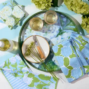 Hydrangea Bloom Waffle Weave Tea Towel 2