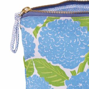 Blue Hydrangea Large Essential Canvas Pouch 6