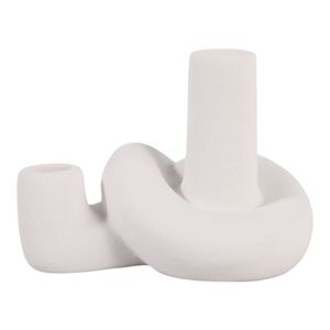 CORBINVIEW WHITE CANDLE HOLDER 6 (IN) 1