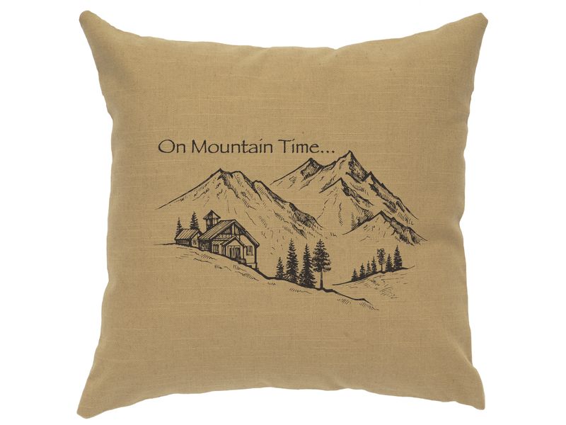 Image Pillow - Mountain Time - Linen Straw 1
