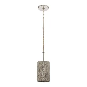Abaca 5.25″ Wide 1-Light Mini Pendant - Polished Nickel 2