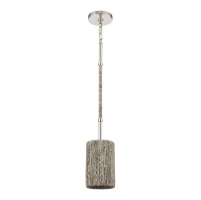 Abaca 5.25″ Wide 1-Light Mini Pendant - Polished Nickel