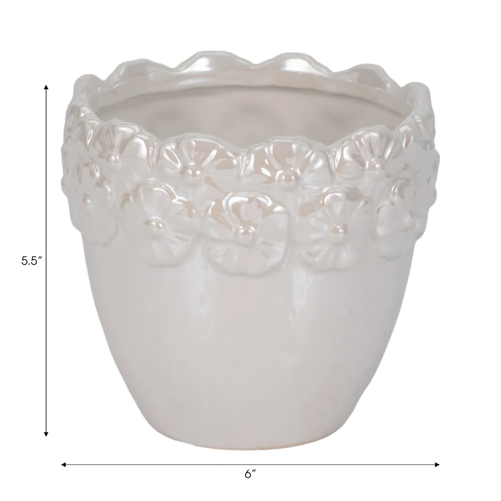 SLATERGATE IVORY PLANTER 6 (IN)