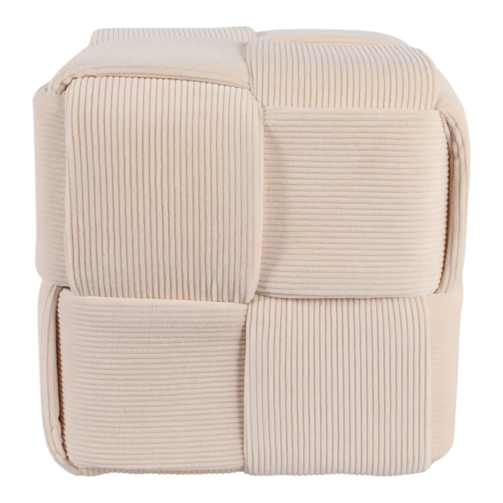 COREYBEACH IVORY OTTOMAN 15 (IN)