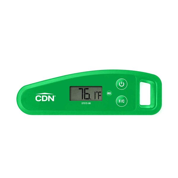 CDN Thermometer, Folding, Digital, (-58 to 572F/-50 to 300C), Green