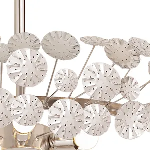 Camora 37″ Wide 5-Light Chandelier - Nickel 4