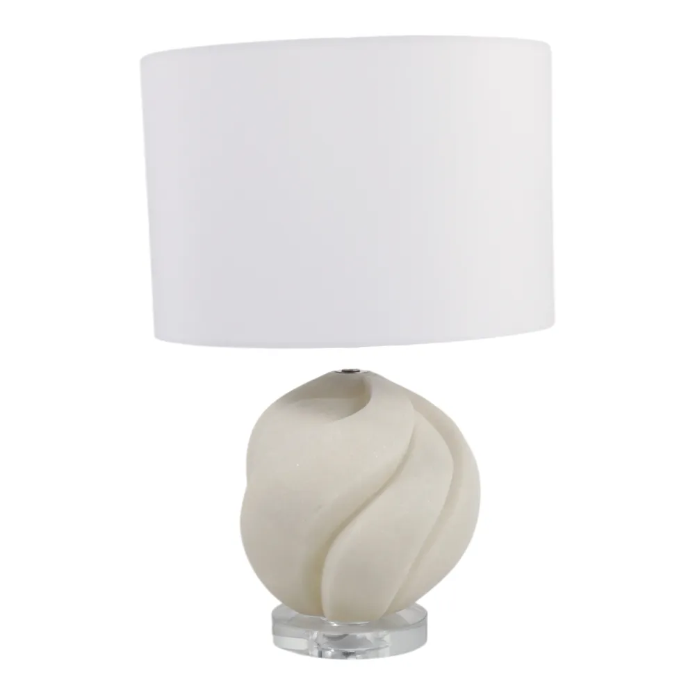 ELLENOAK WHITE LAMP 21 (IN)