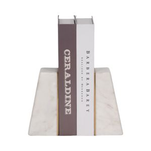 PARKWORTH SET OF 2 WHITE BOOKENDS 6 (IN) 3