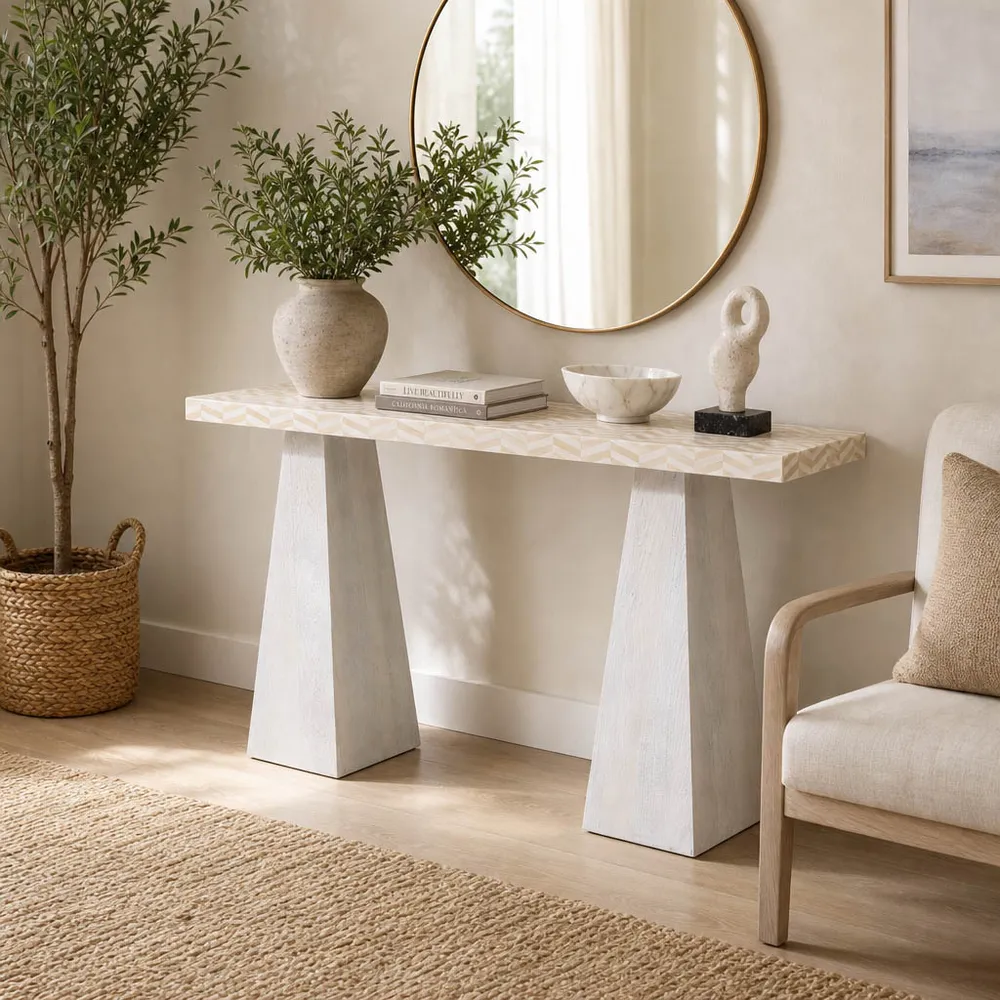 CARLINDALE WHITE CONSOLE 55 (IN)