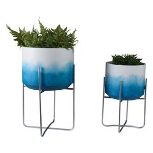 NICOLEHAM SET OF 2 BLUE PLANTER 23 (IN) 3
