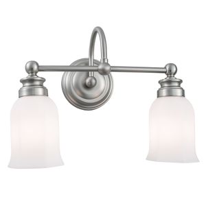 Emilia 15'' Wide 2-Light Vanity Light - Brushed Nickel 1