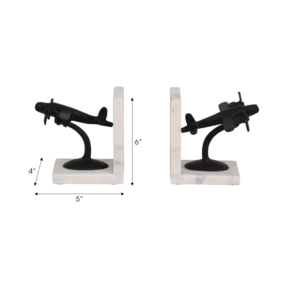 HOLDENFIELD SET OF 2 BLACK BOOKENDS 7 (IN)