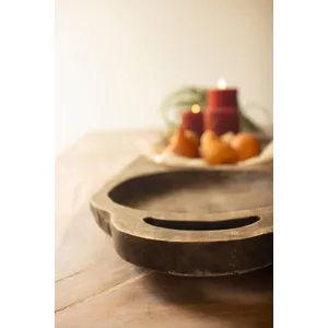 Dark Brown Giant Wood Tray 5