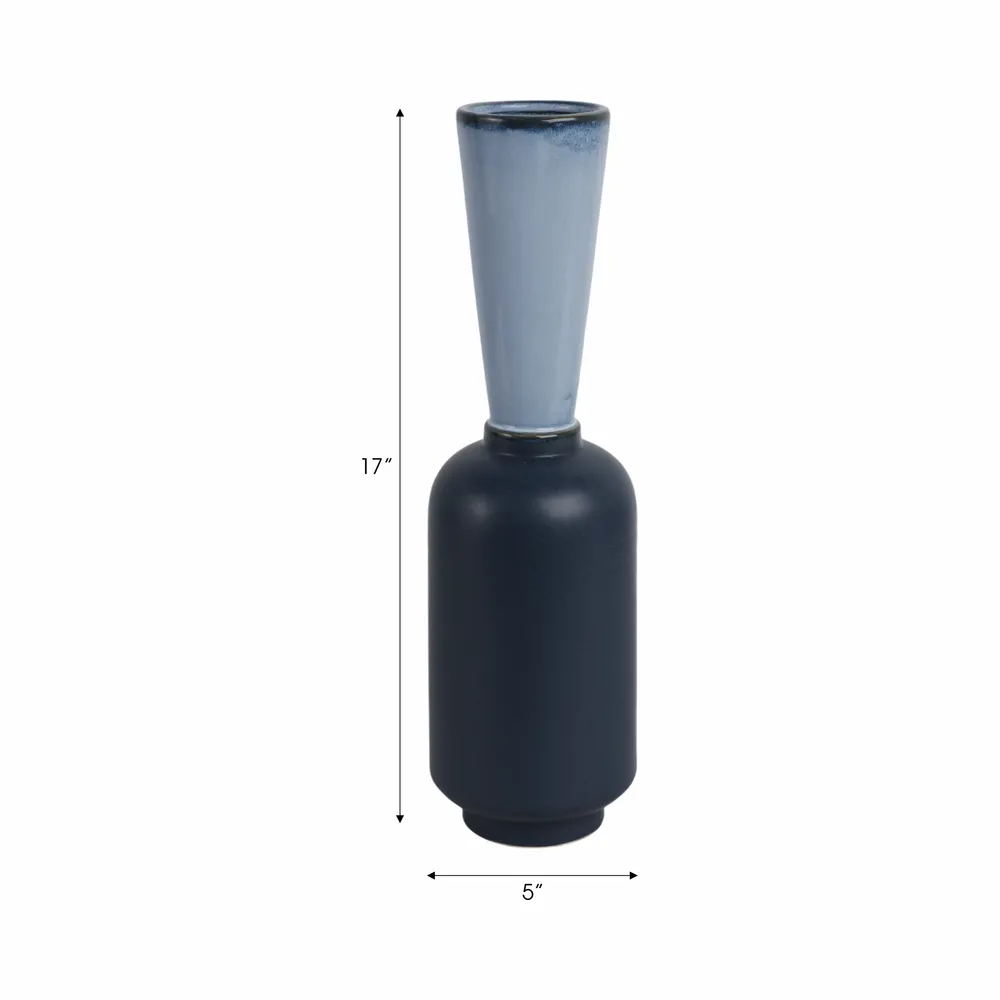BRAXTONCLIFF BLUE VASE 17 (IN)