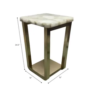 ADLERBURN WHITE TABLE 25 (IN) 10