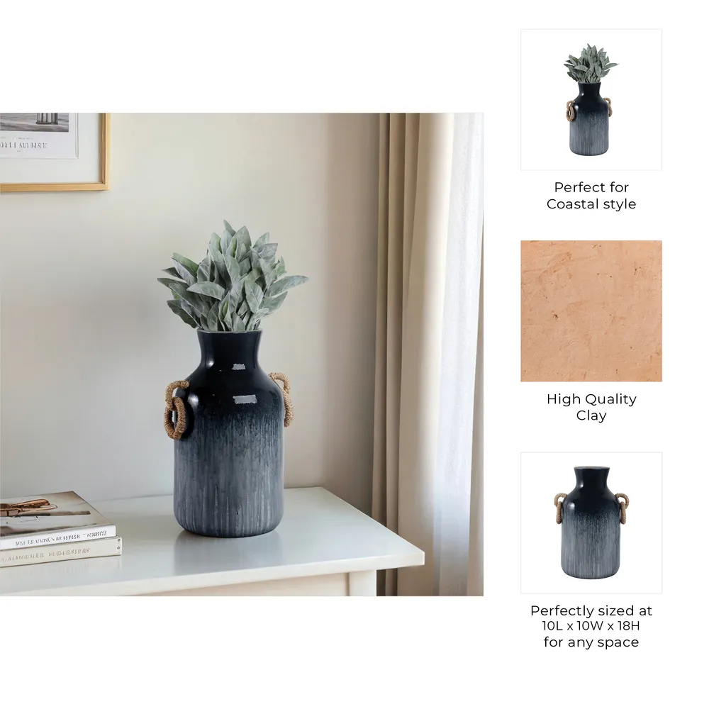 WOODSONROSE BLUE VASE 18 (IN)