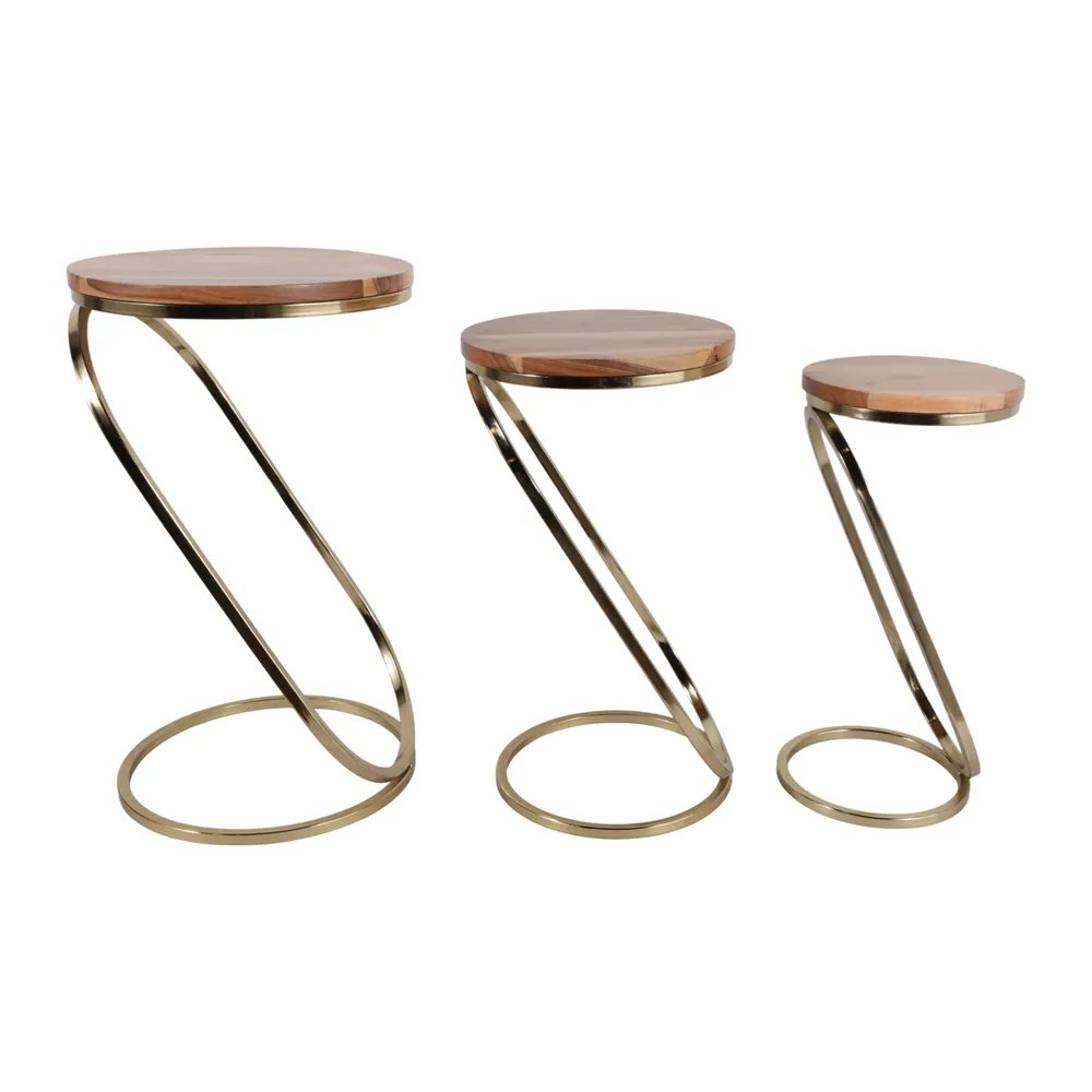 BENTONHAM SET OF 3 BROWN PLANT STANDS 21 (IN)