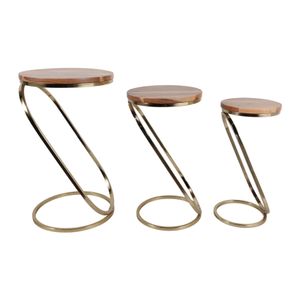 BENTONHAM SET OF 3 BROWN PLANT STANDS 21 (IN) 1