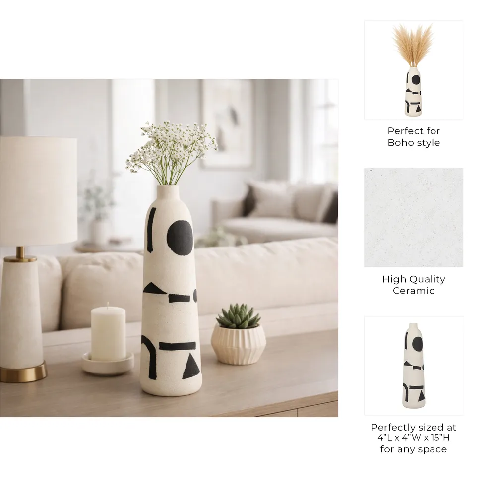ALICEBEACH IVORY VASE 15 (IN)