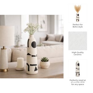 ALICEBEACH IVORY VASE 15 (IN) 9