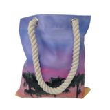 CUSTOM DIGITAL PRINT TOTE W ROPE HANDLE & JUTE (60-90 DAY TURNAROUND) 1