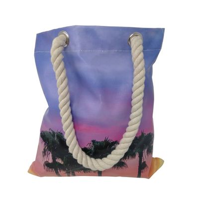CUSTOM DIGITAL PRINT TOTE W ROPE HANDLE & JUTE (60-90 DAY TURNAROUND)