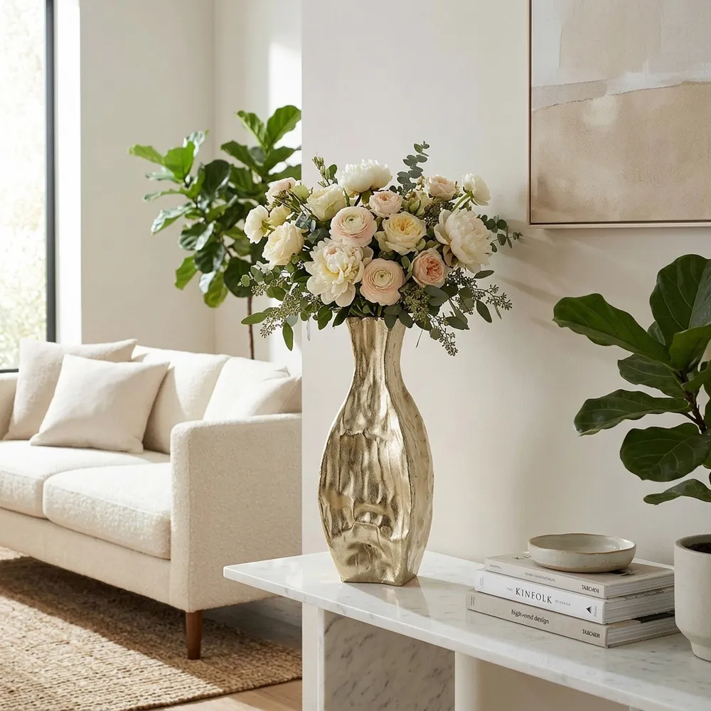 JADEBURN GOLD VASE 23 (IN)