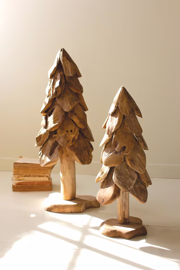 Rustic Teak Christmas Tree / Small