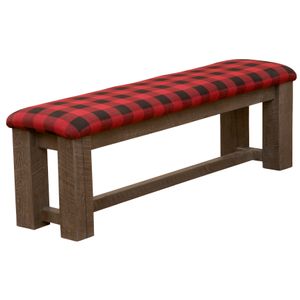 WoodShop 36-inch Prairie Bench - Upholstered Seat - Customer Material 2