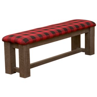WoodShop 36-inch Prairie Bench - Upholstered Seat - Customer Material