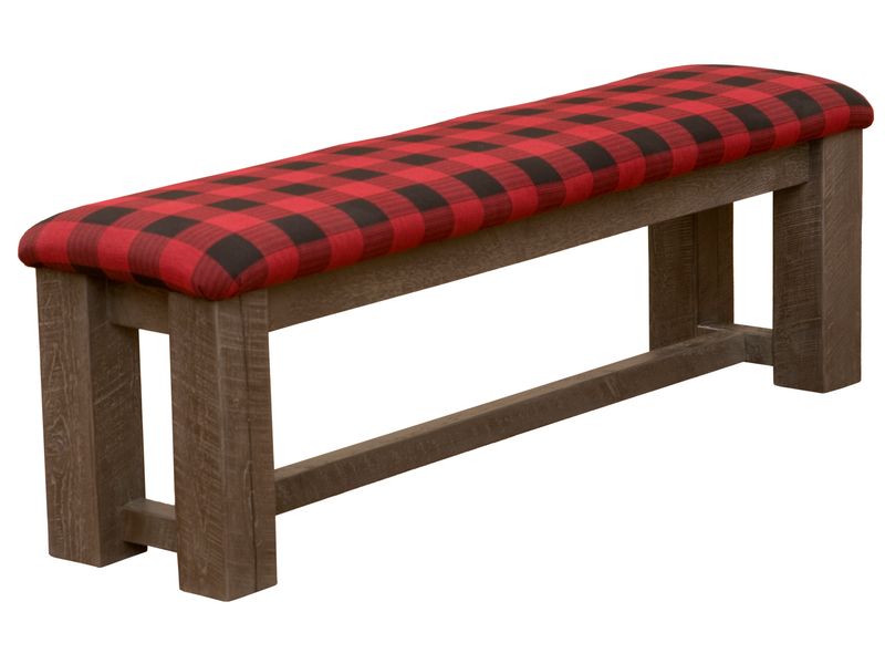WoodShop 36-inch Prairie Bench - Upholstered Seat - Customer Material 2