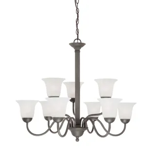 Riva 32'' Wide 9-Light Chandelier - Painted Bronze 1