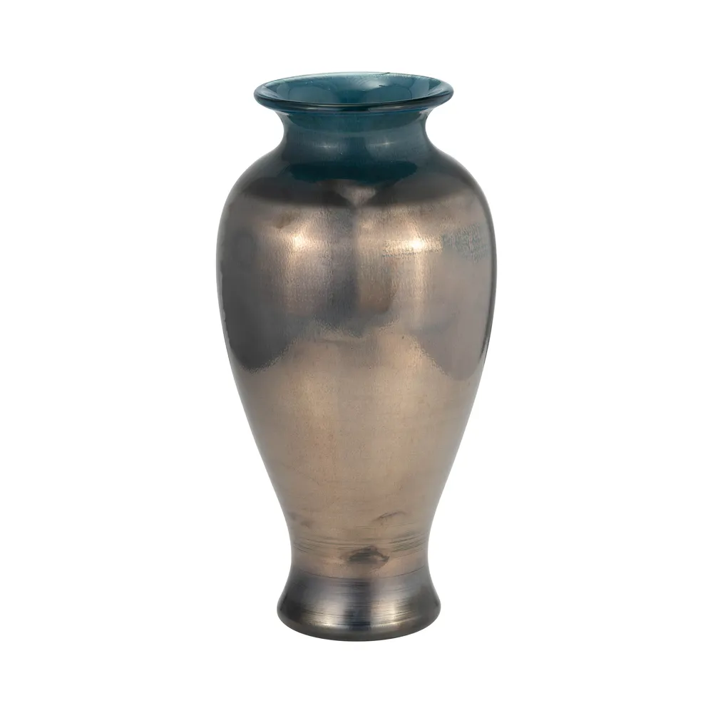 KNOXWICK BLUE GLASS VASE 12 (IN)