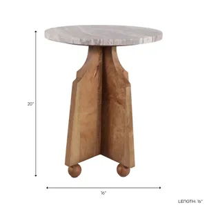 CHAPINLAKE BROWN TABLE 20 (IN) 8
