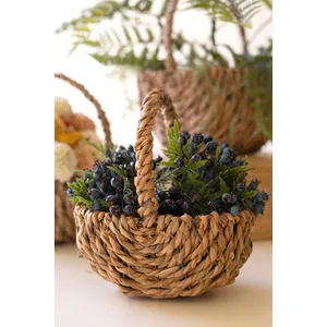 Set of 3 Woven Seagrass Baskets with Handles 5