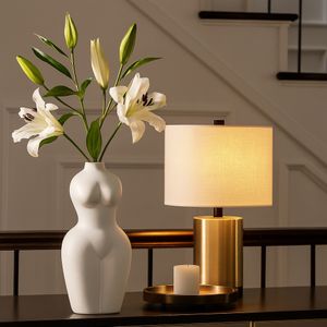 HAMDENHAM WHITE VASE 12 (IN) 11