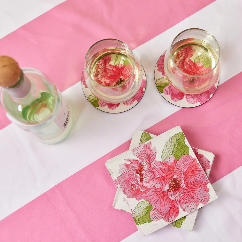 Pink Peony  Paper Cocktail Napkins (Pack of 25)